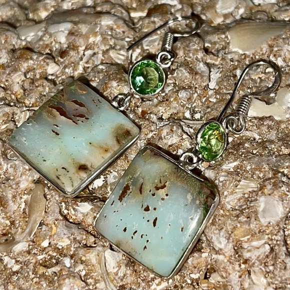 Chrysoprase Earrings 2” - Picture 9 of 12